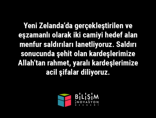 Yeni Zelenda'daki menfur saldırıyı lanetliyoruz Yeni Zelenda'daki menfur saldırıyı lanetliyoruz